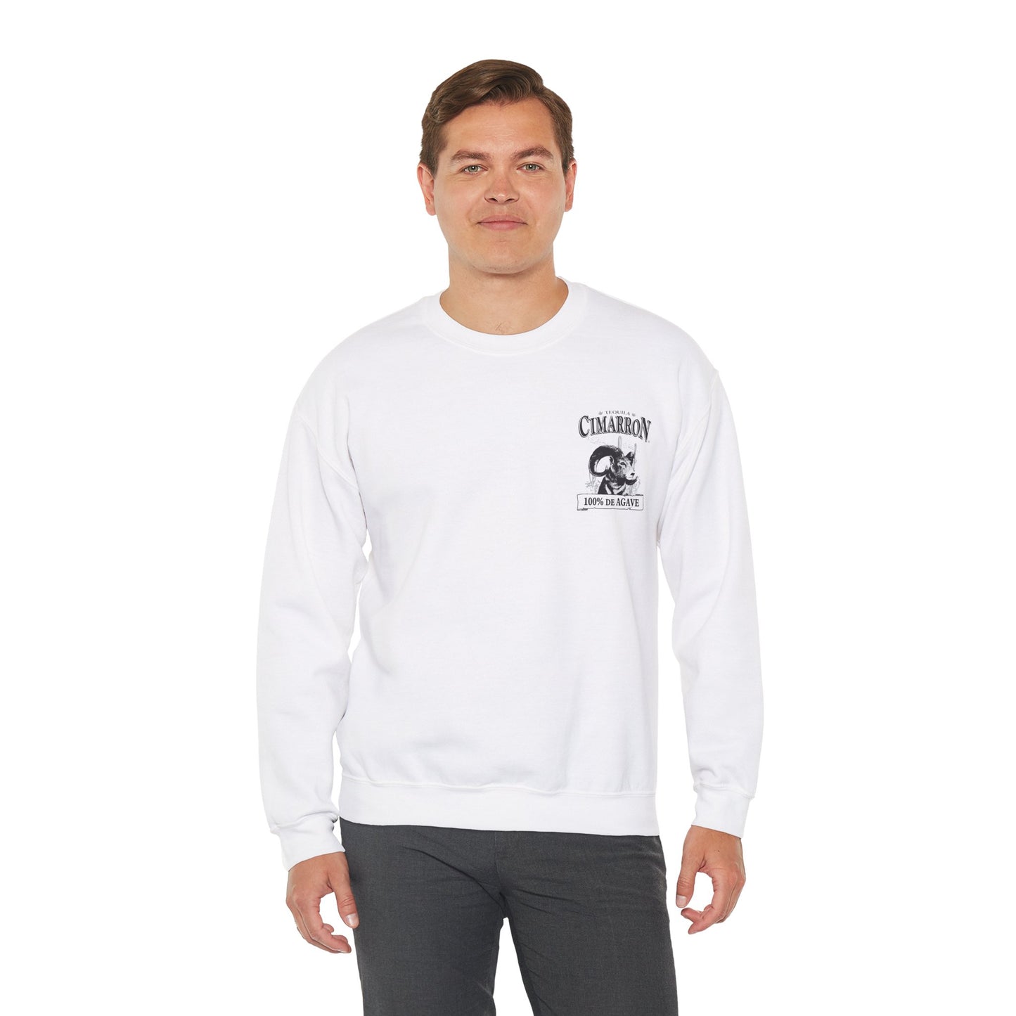 Cimarron Tequila Gilden 18000 Crewneck Sweatshirt with Front and Back Logo