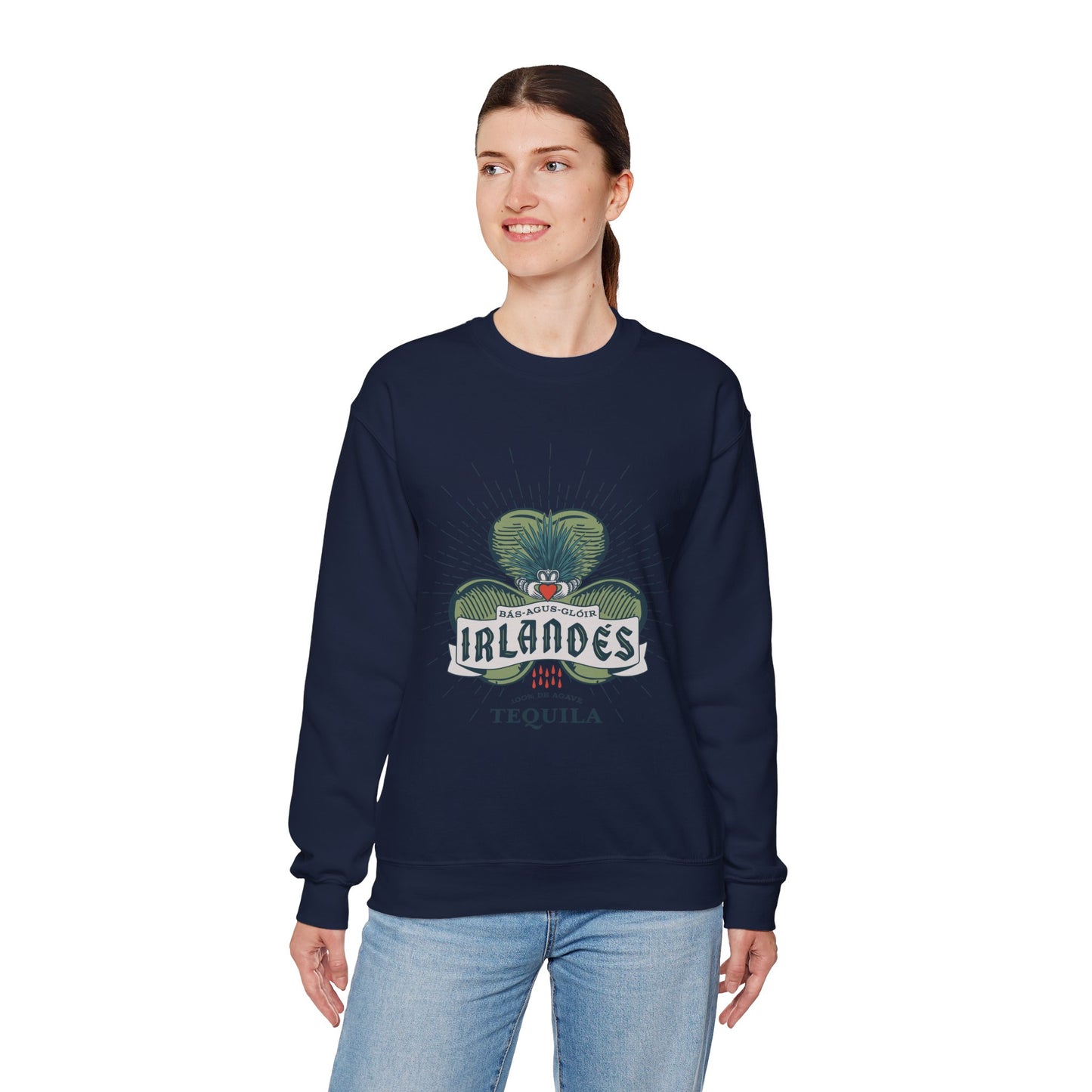 Irlande's Tequila Gilden 18000 Crewneck Sweatshirt with Front Logo