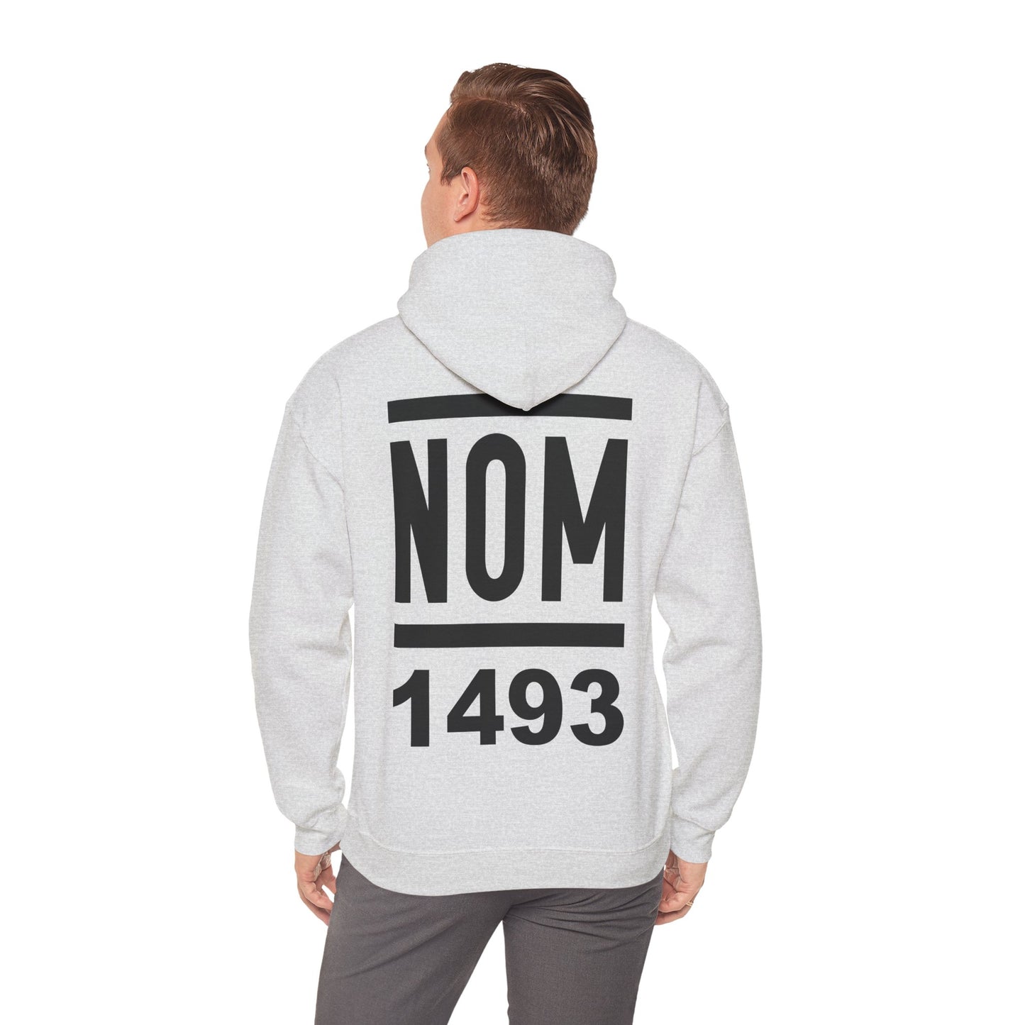 NOM 1493 Gilden 18500 Hoodie with Front and Back Logo