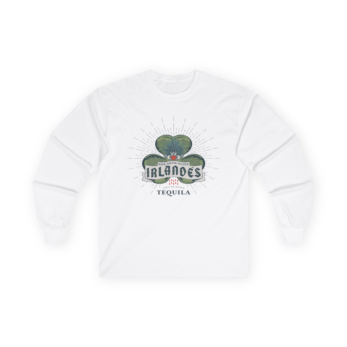 Irlande's Tequila Long Sleeve Gildan 2400 T-Shirt with Front Logo