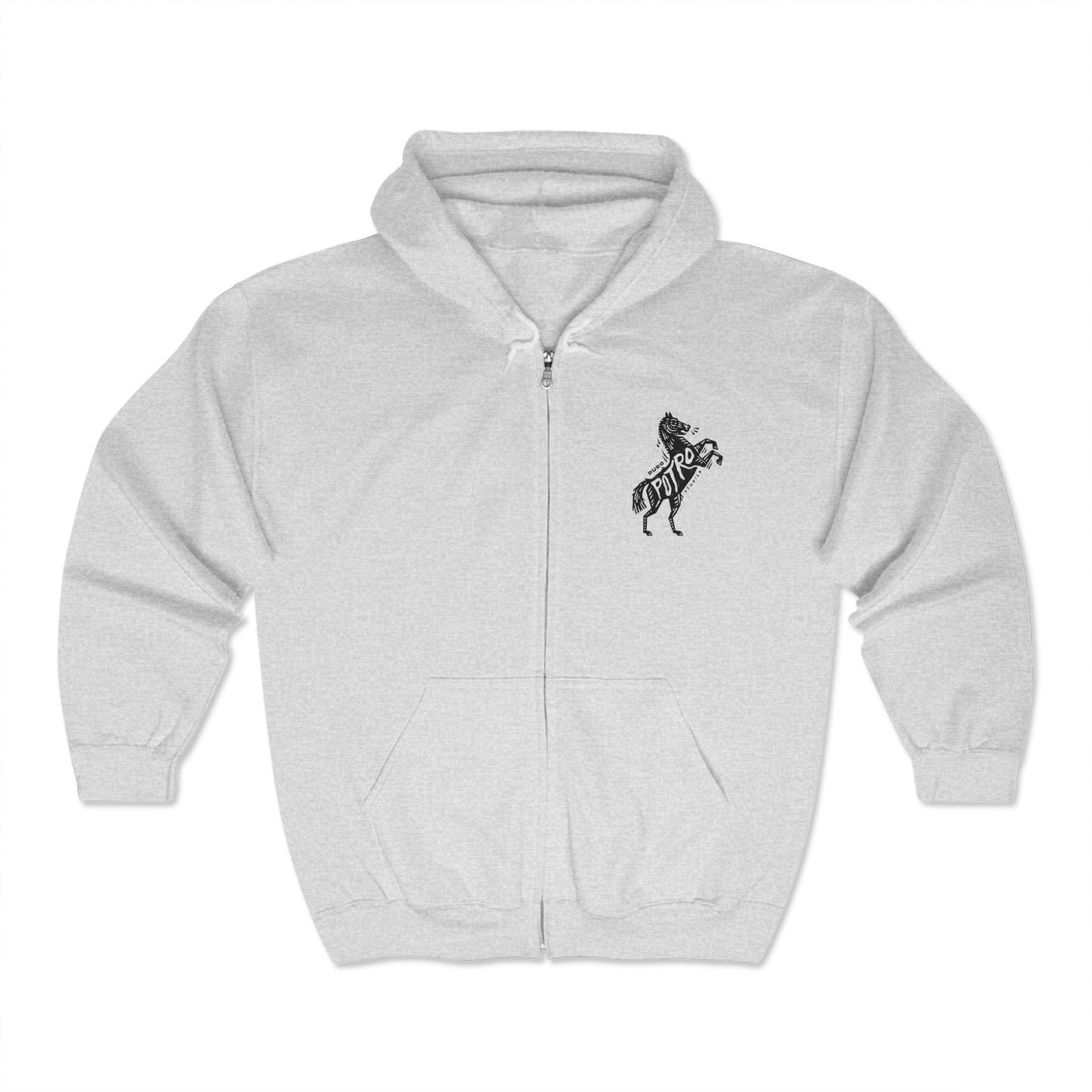 Puro Potro Tequila Gildan 18600 Zip-Up Hooded Sweatshirt