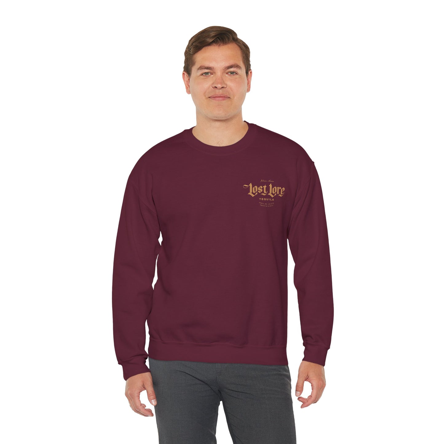 Lost Lore Tequila Miklo Agave Gilden 18000 Crewneck Sweatshirt with Front and Back Logo