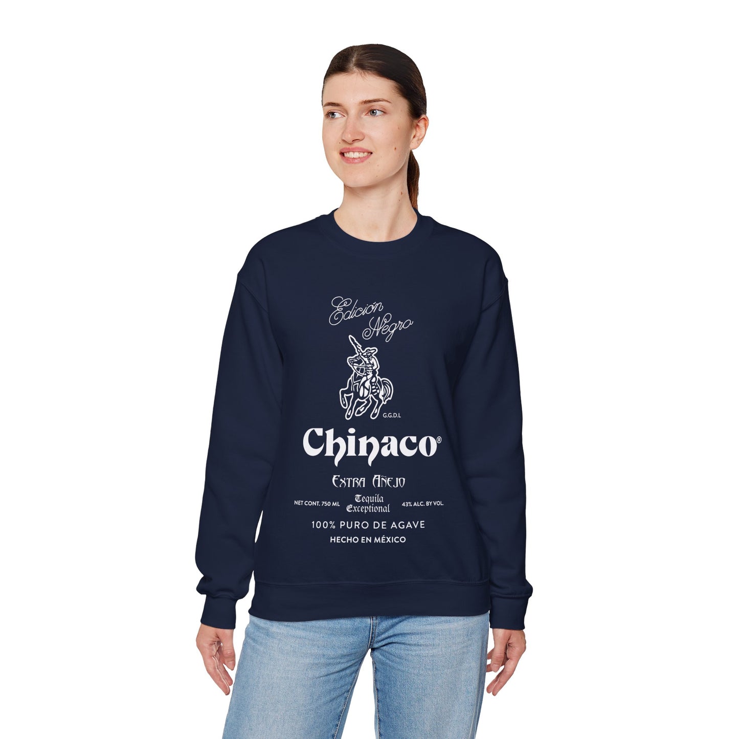 Chinaco Tequila Retro Gilden 18000 Crewneck Sweatshirt with Front Logo