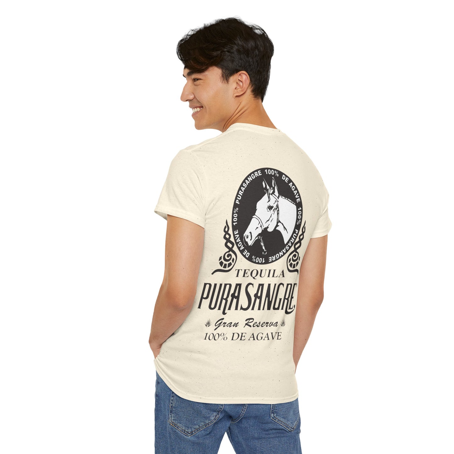 Purasangre Tequila Short Sleeve Gildan 5000 T-Shirt with Front and Back Logo