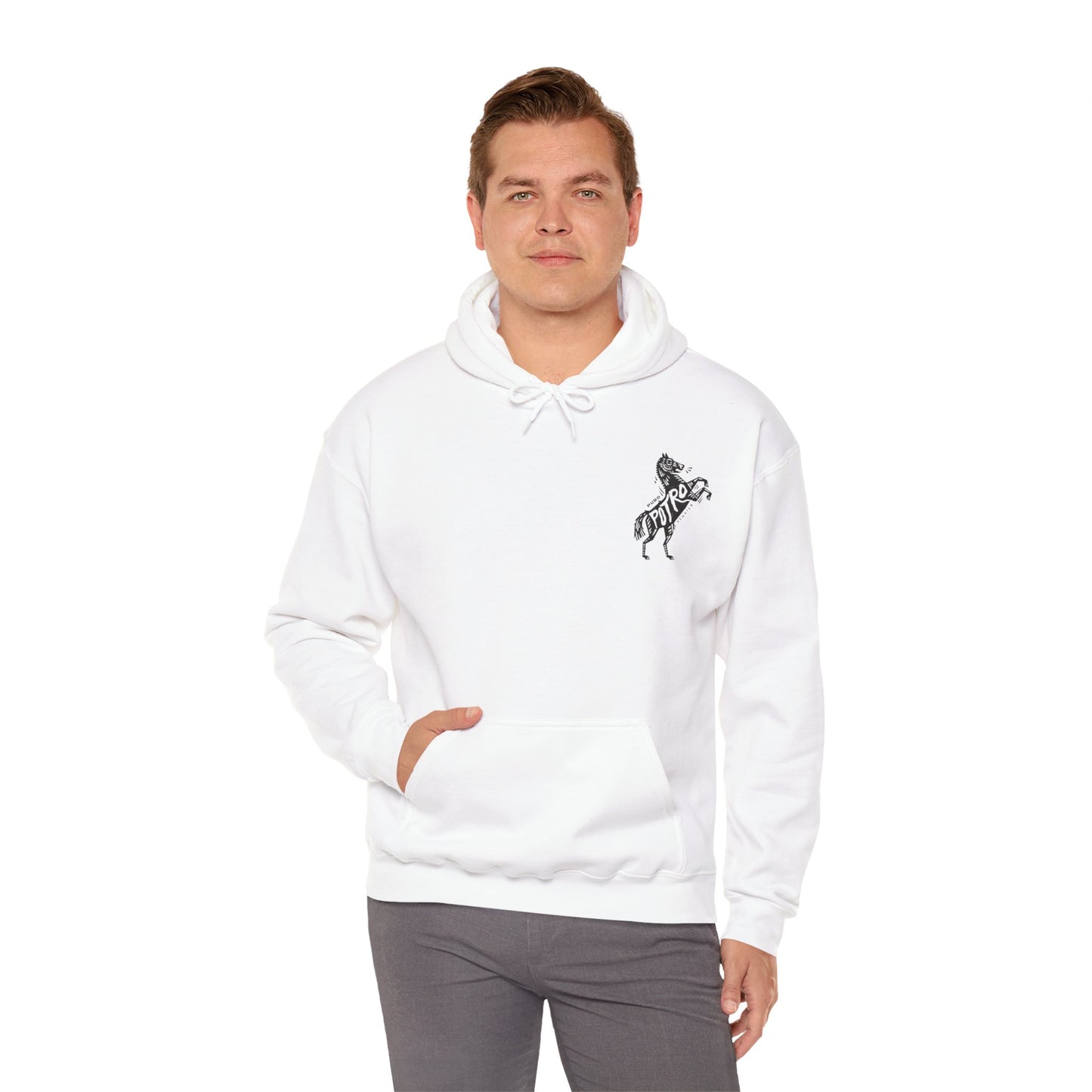 Puro Potro Tequila Gilden 18500 Hoodie with Front and Back Logo