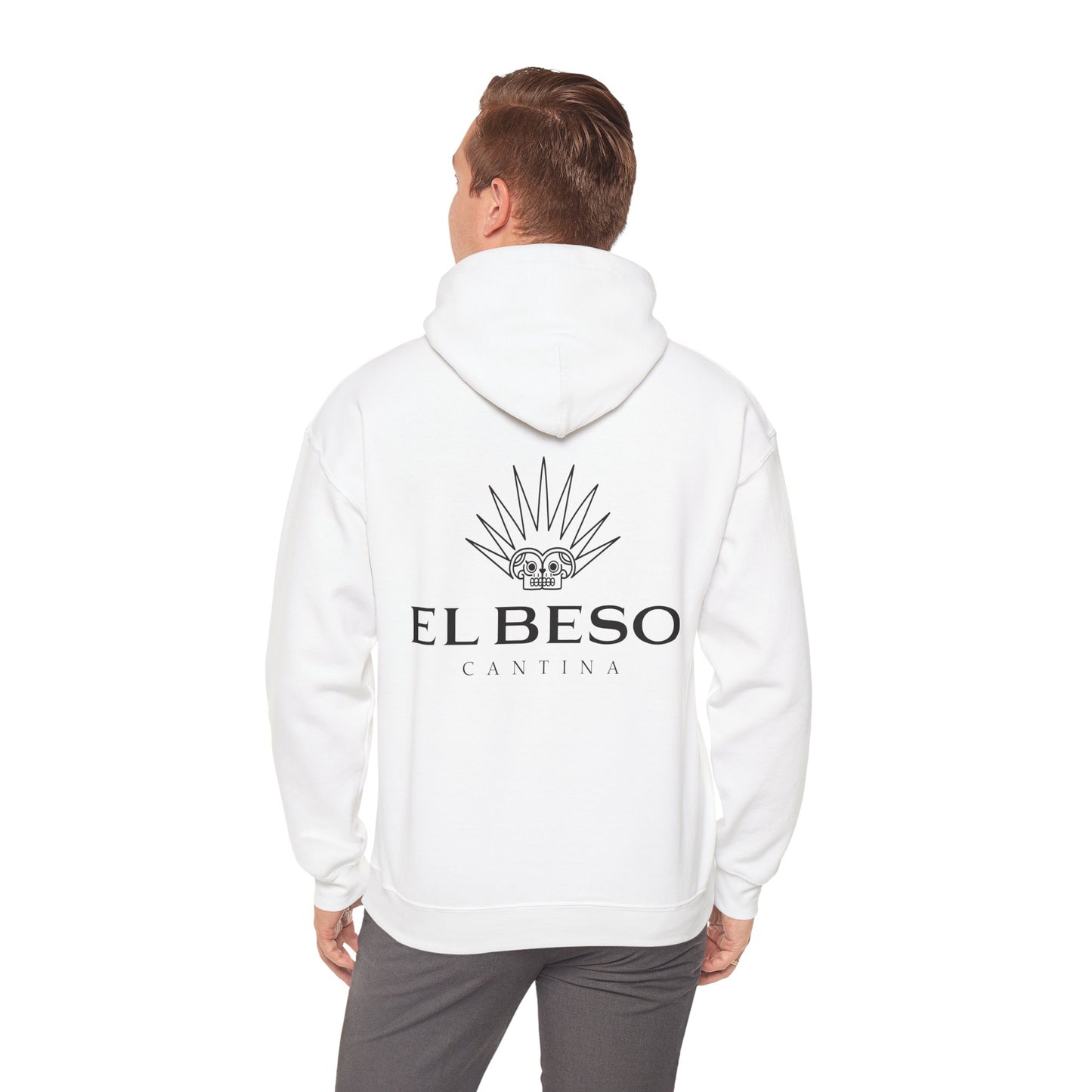 El Beso Cantina Gilden 18500 Hoodie with Front and Back Logo