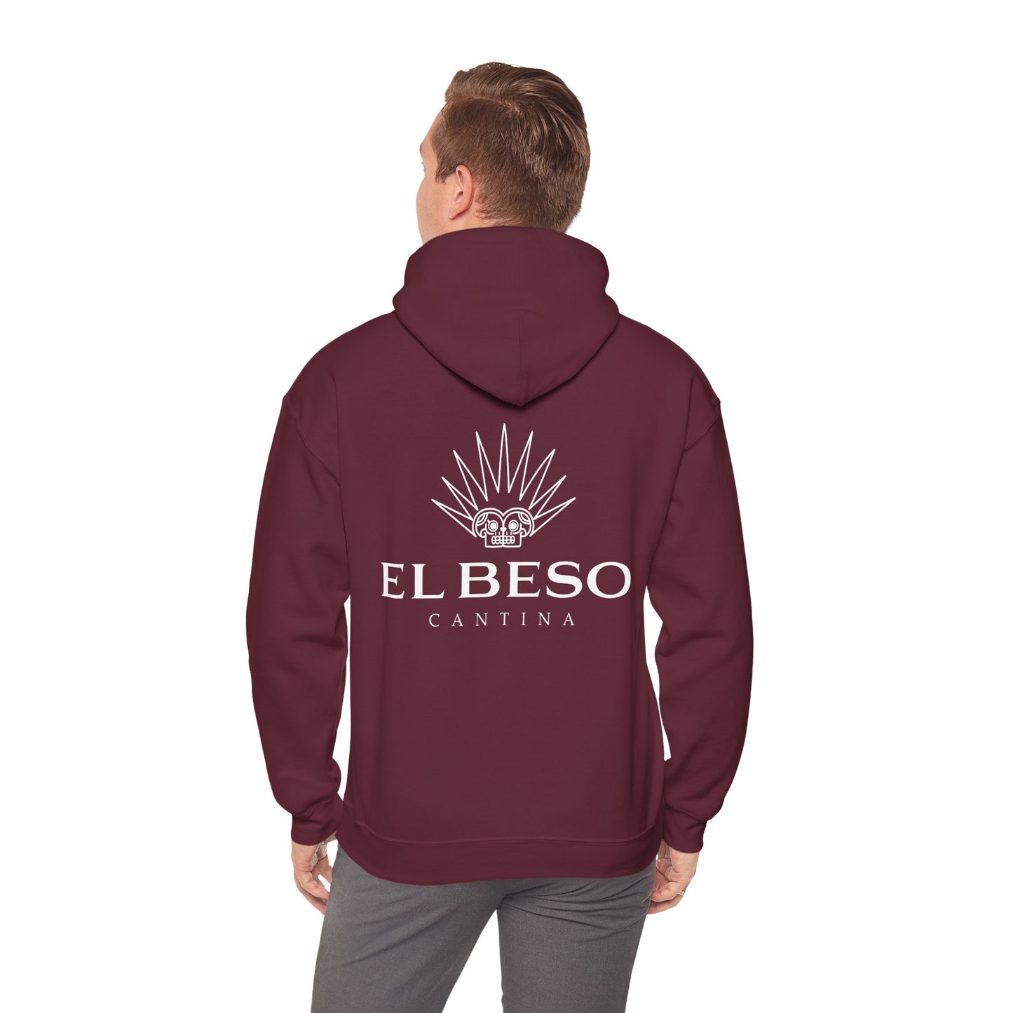 El Beso Cantina Gilden 18500 Hoodie with Front and Back Logo