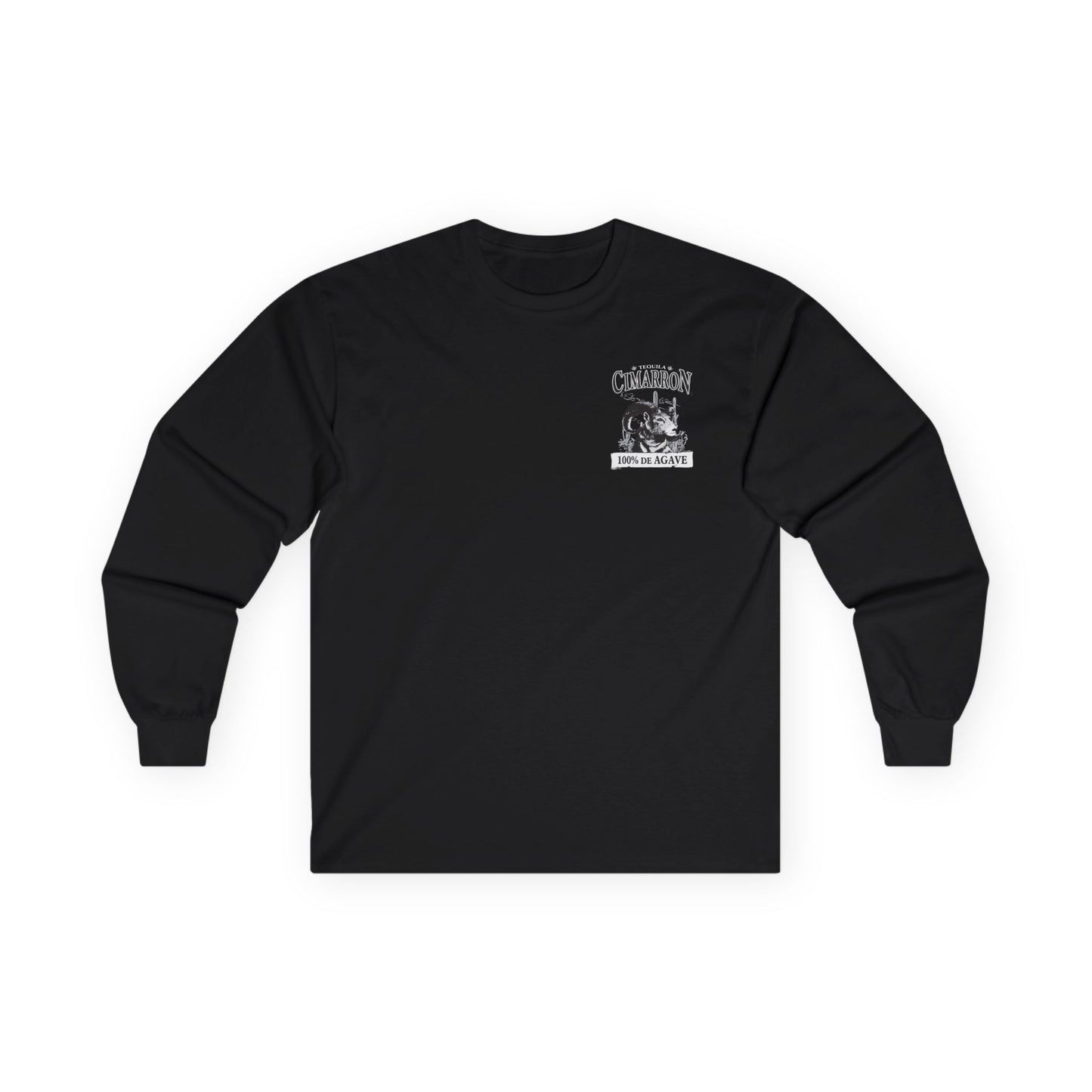 Cimarron Tequila Long Sleeve Gildan 2400 T-Shirt with Front and Back Logo