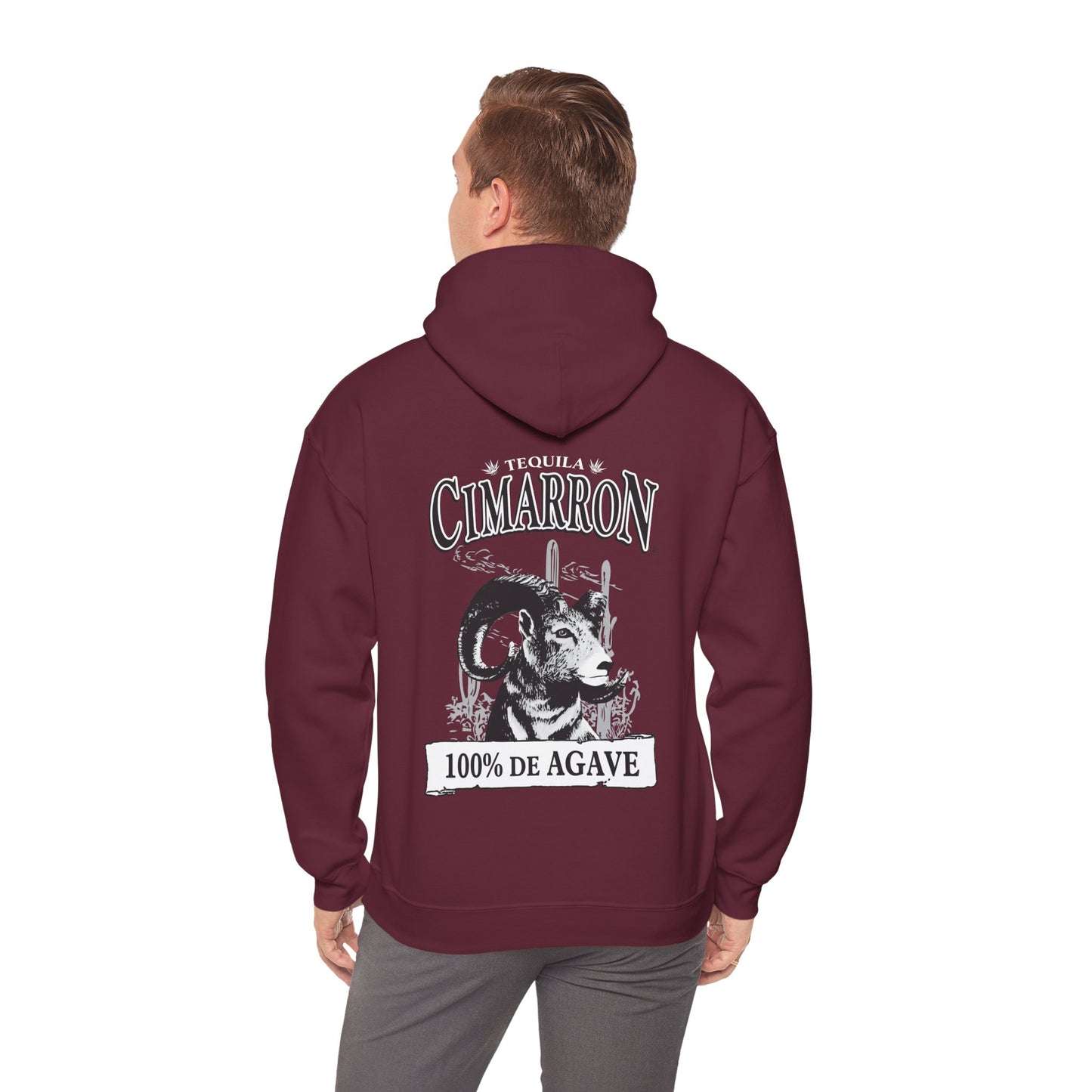 Cimarron Tequila Gilden 18500 Hoodie with Front and Back Logo