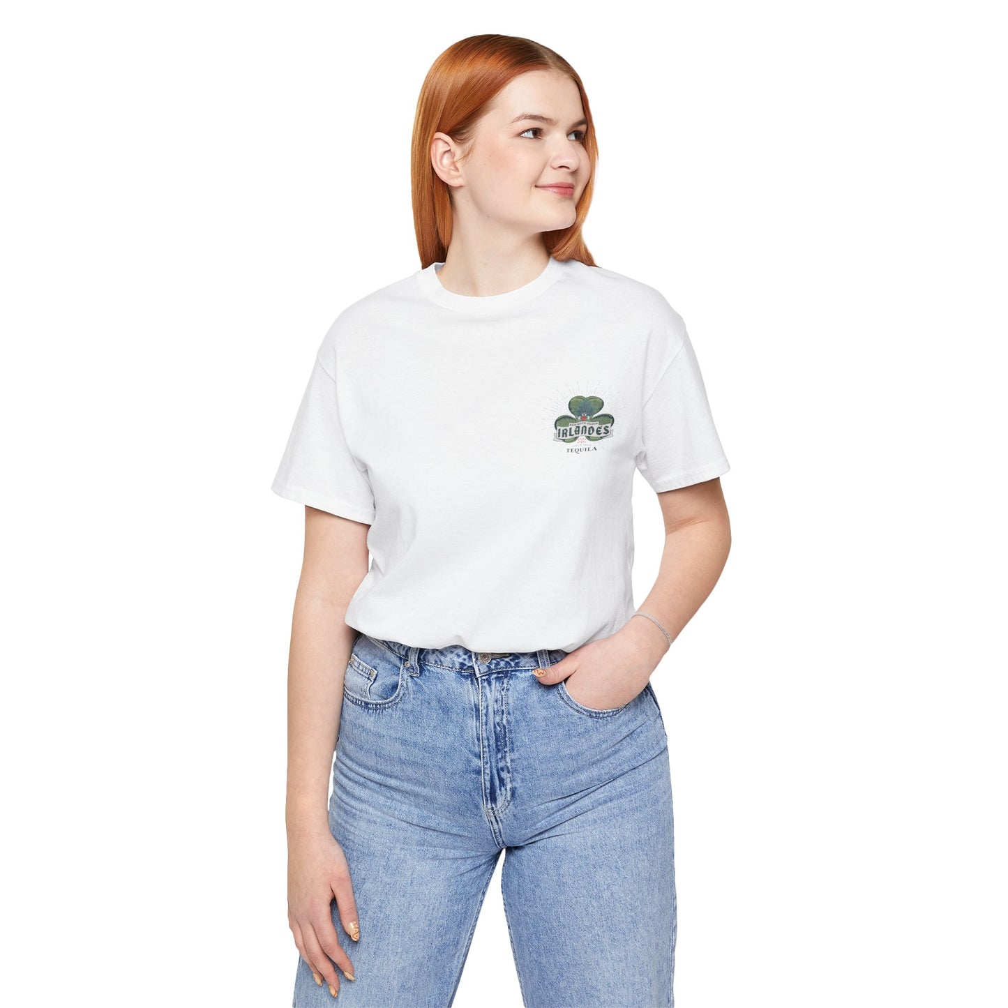 Irlande's Tequila Short Sleeve Bella+Canvas 3001 T-Shirt with Front and Back Logo