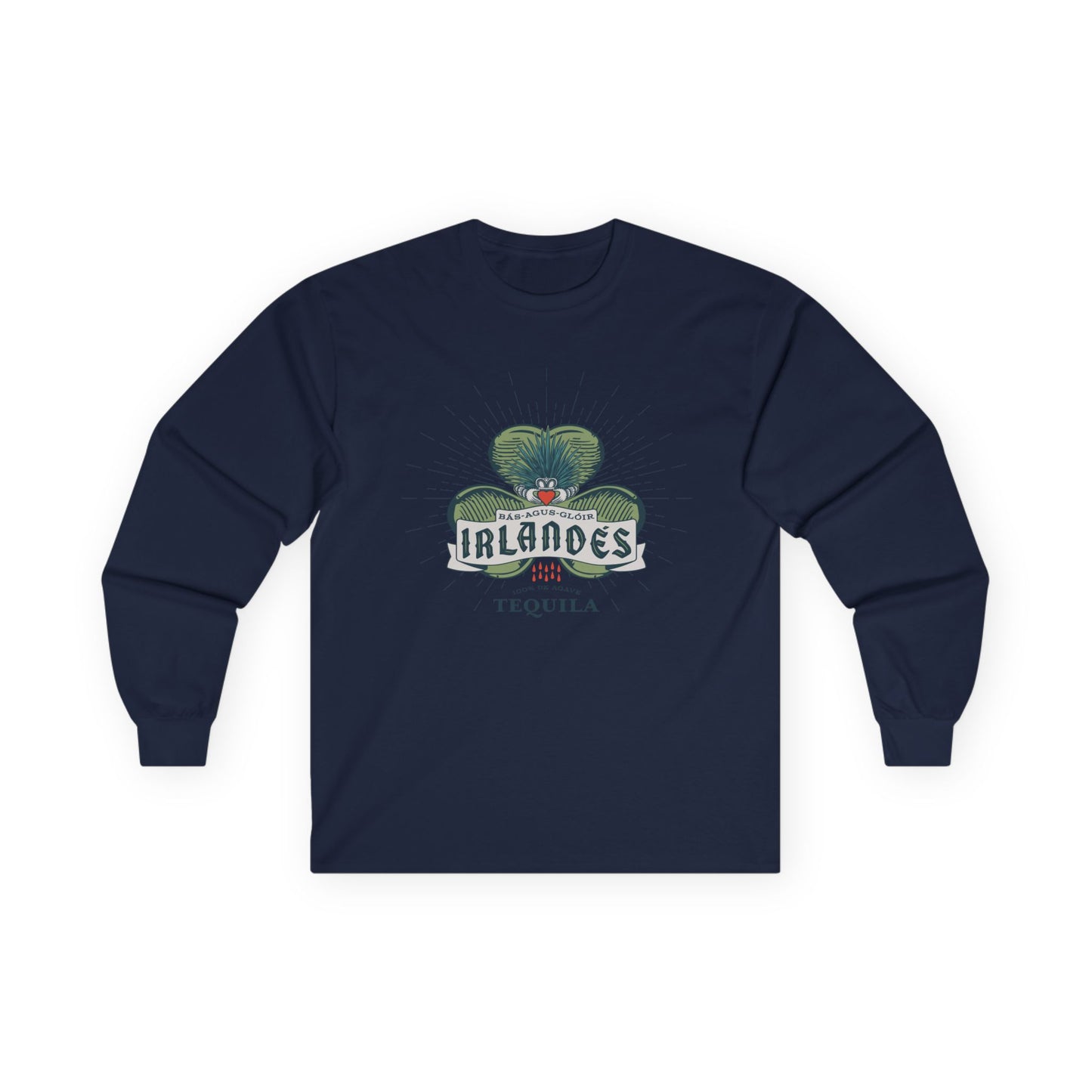 Irlande's Tequila Long Sleeve Gildan 2400 T-Shirt with Front Logo