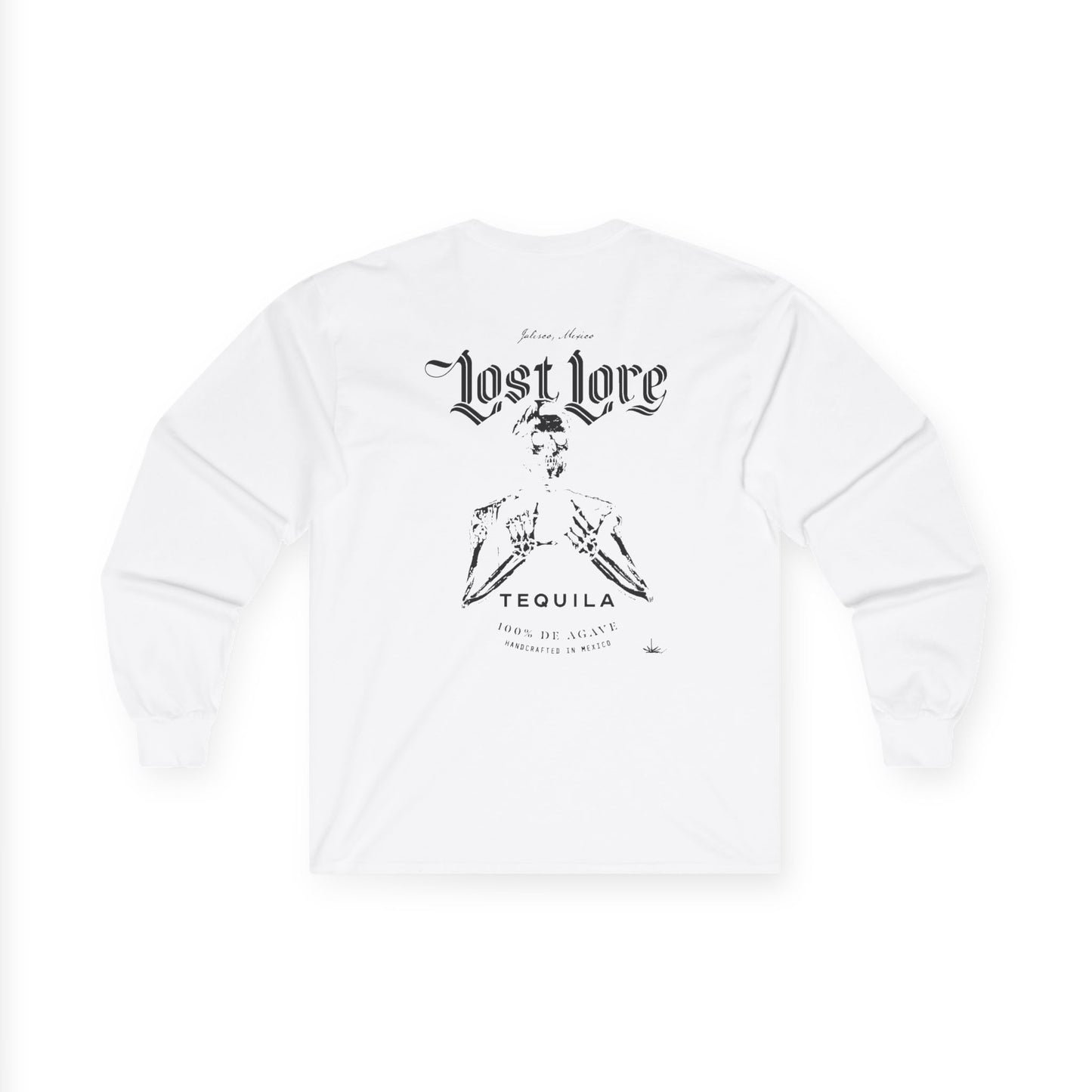 Lost Lore Tequila Miklo Agave Long Sleeve Gildan 2400 T-Shirt with Front and Back Logo