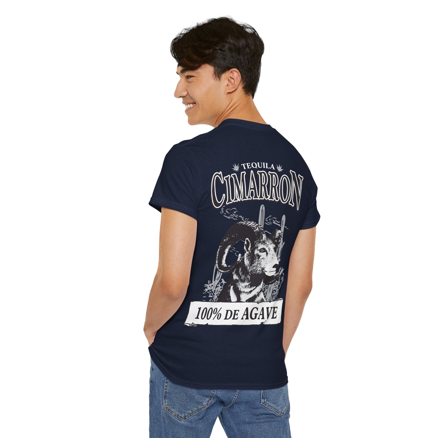 Cimarron Tequila Short Sleeve Gildan 5000 T-Shirt with Front and Back Logo