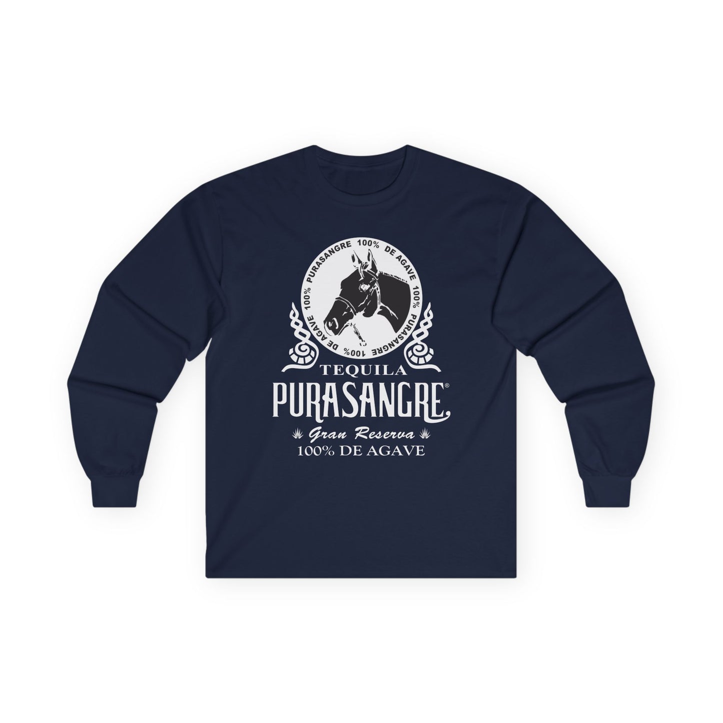 Purasangre Tequila Long Sleeve Gildan 2400 T-Shirt with Front Logo