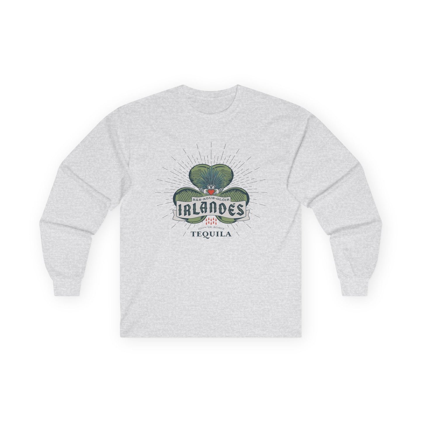 Irlande's Tequila Long Sleeve Gildan 2400 T-Shirt with Front Logo