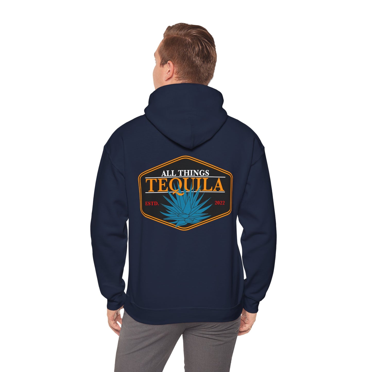 All Things Tequila Gilden 18500 Hoodie with Front and Back Logo