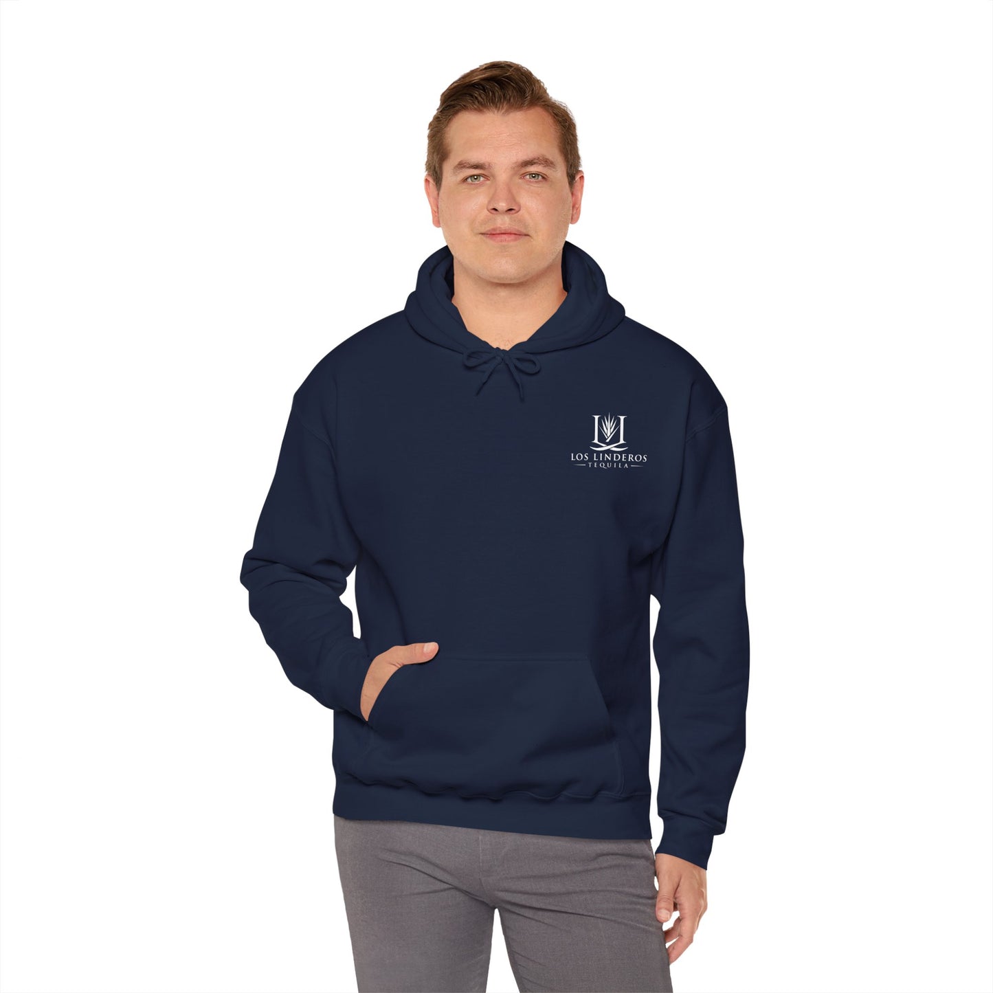 Los Linderos Tequila Gilden 18500 Hoodie with Front and Back Logo