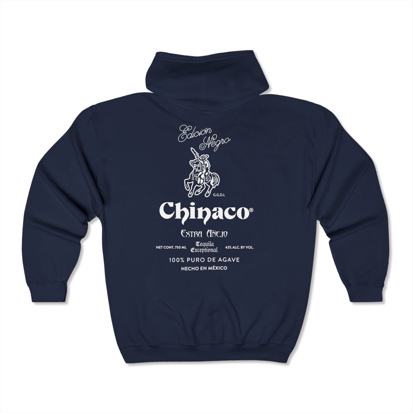 Chinaco Tequila Retro Gildan 18600 Zip-Up Hooded Sweatshirt