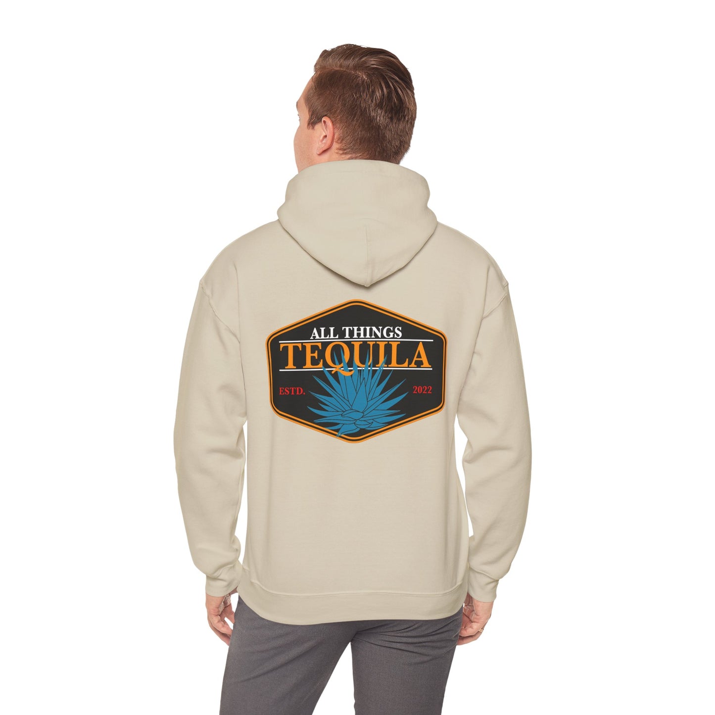 All Things Tequila Gilden 18500 Hoodie with Front and Back Logo