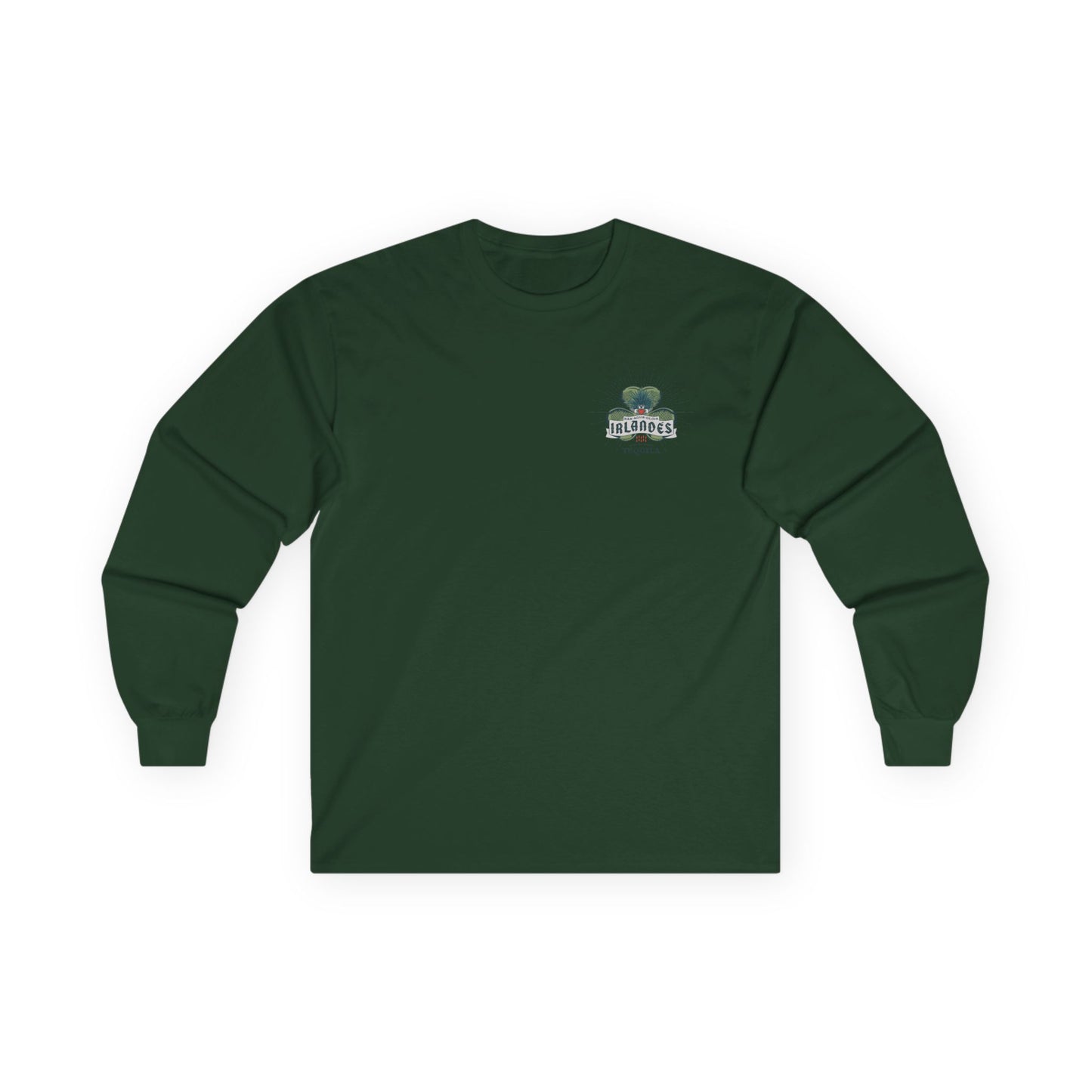 Irlande's Tequila Long Sleeve Gildan 2400 T-Shirt with Front and Back Logo