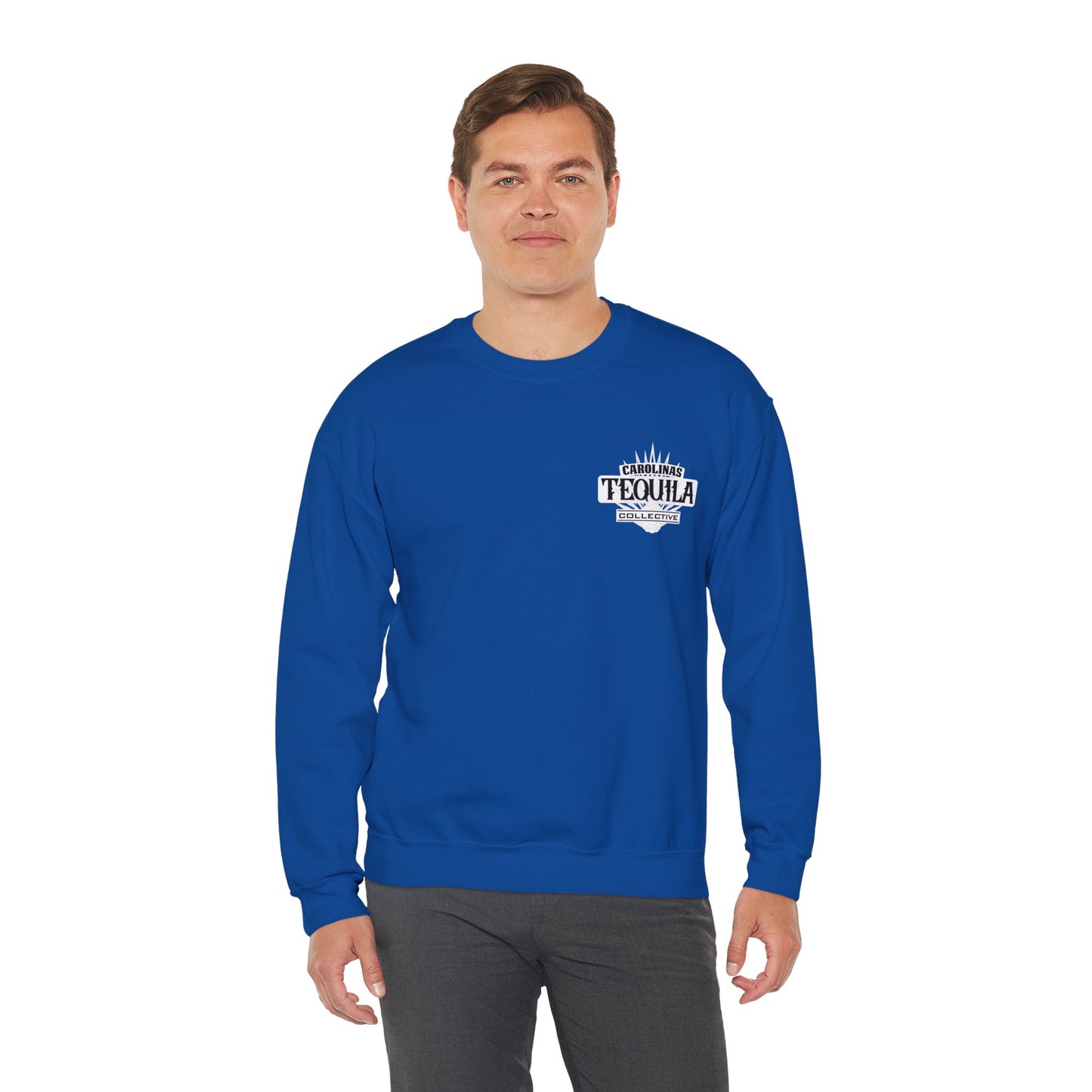 Carolinas Tequila Collective Gilden 18000 Crewneck Sweatshirt with Front and Back Logo