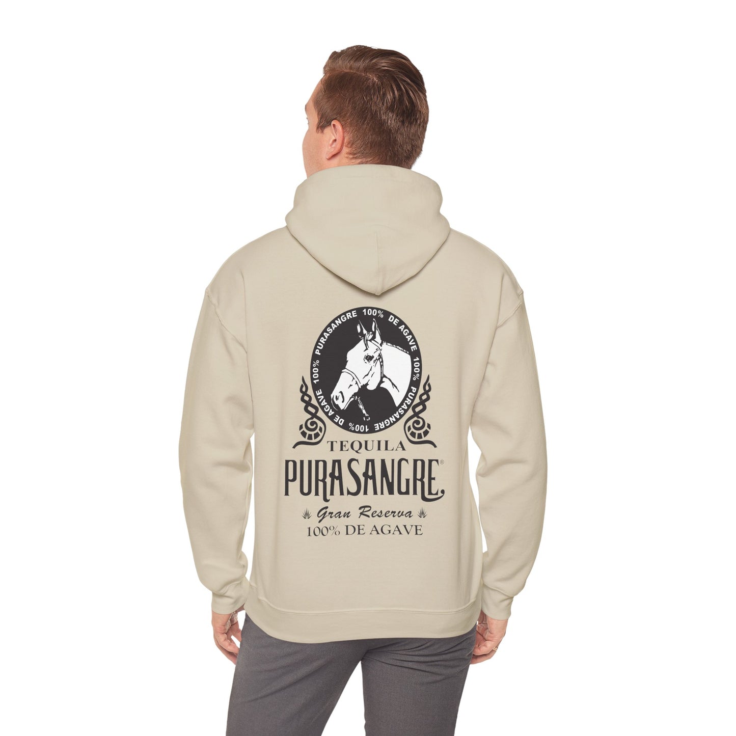 Purasangre Tequila Gilden 18500 Hoodie with Front and Back Logo