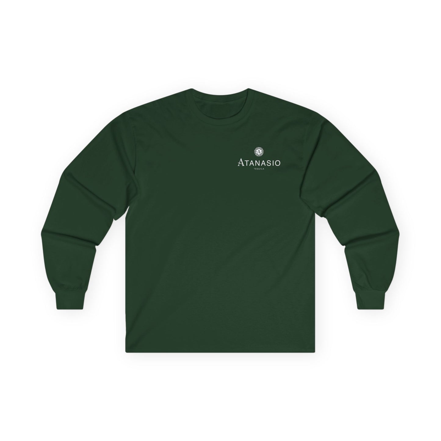 Atanisio Tequila Long Sleeve Gildan 2400 T-Shirt with Front and Back Logo