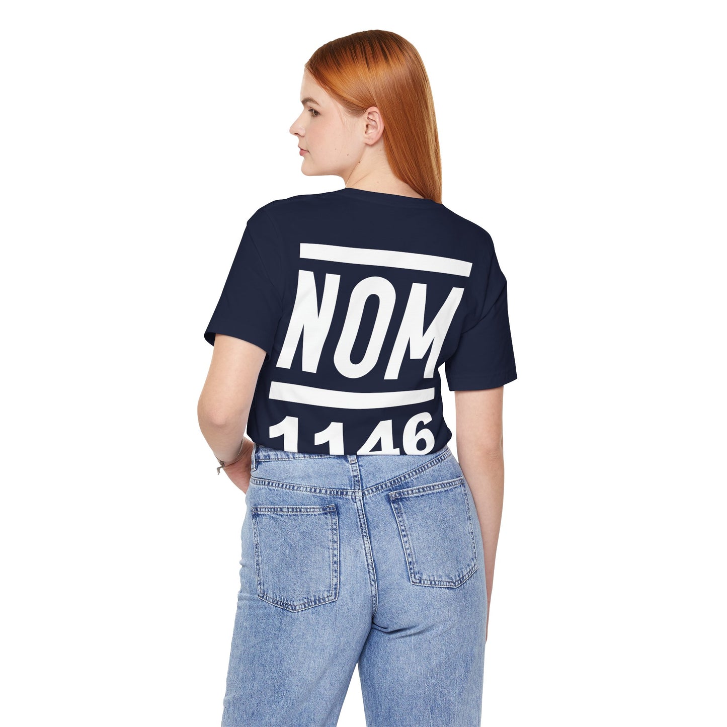 NOM 1146 Short Sleeve Bella+Canvas 3001 T-Shirt with Front and Back Logo