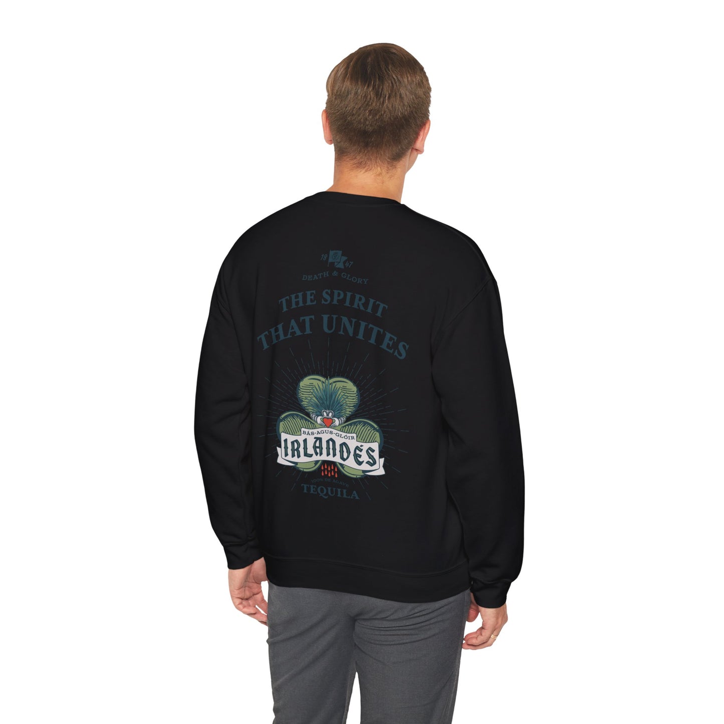 Irlande's Tequila Gilden 18000 Crewneck Sweatshirt with Front and Back Logo