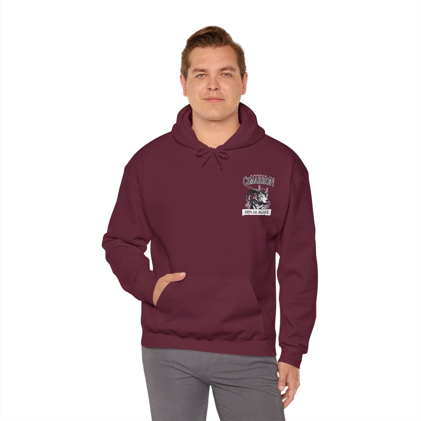 Cimarron Tequila Gilden 18500 Hoodie with Front and Back Logo