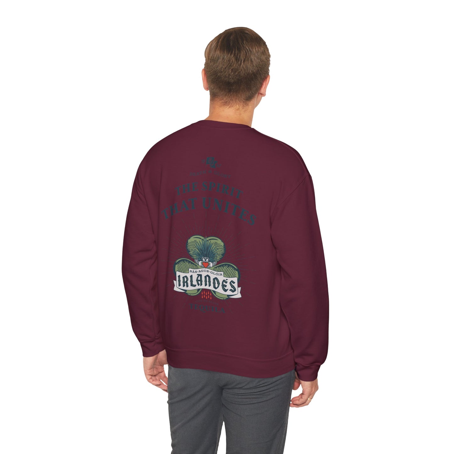 Irlande's Tequila Gilden 18000 Crewneck Sweatshirt with Front and Back Logo