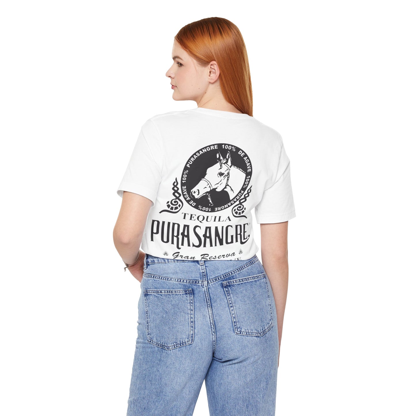 Purasangre Tequila Short Sleeve Bella+Canvas 3001 T-Shirt with Front and Back Logo