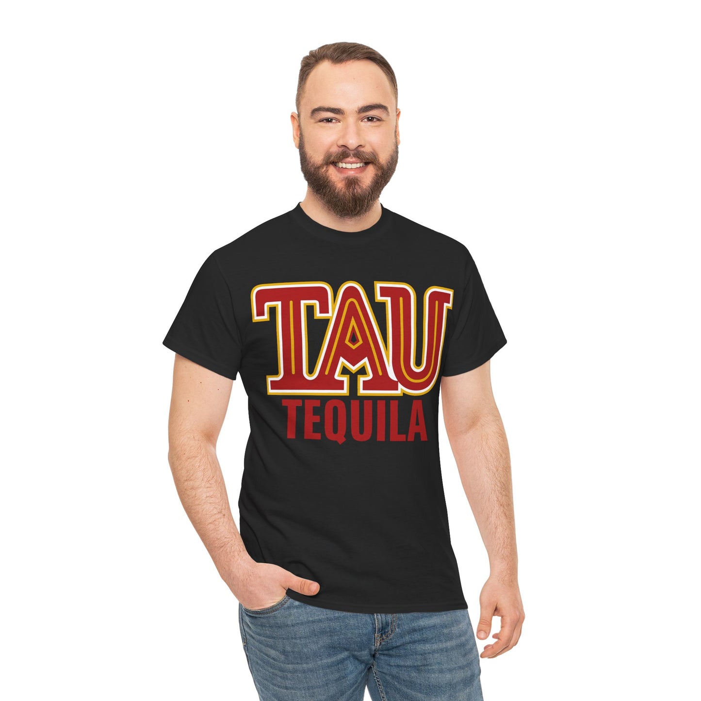 Tau Tequila Short Sleeve Gildan 5000 T-Shirt with Front Logo