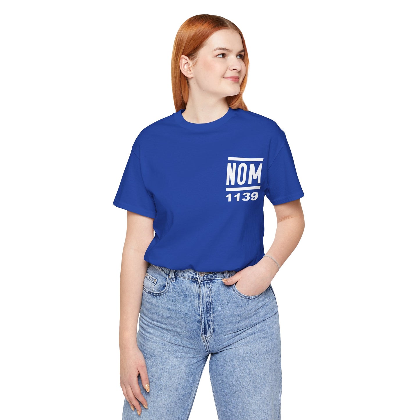 NOM 1139 Short Sleeve Bella+Canvas 3001 T-Shirt with Front and Back Logo