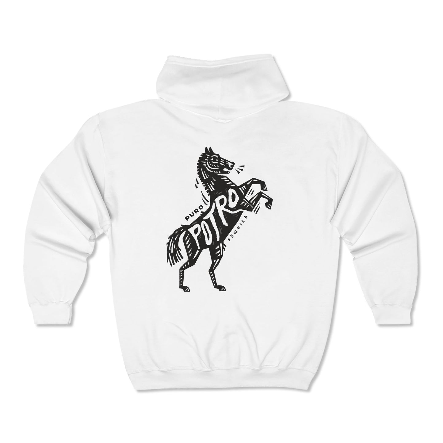 Puro Potro Tequila Gildan 18600 Zip-Up Hooded Sweatshirt