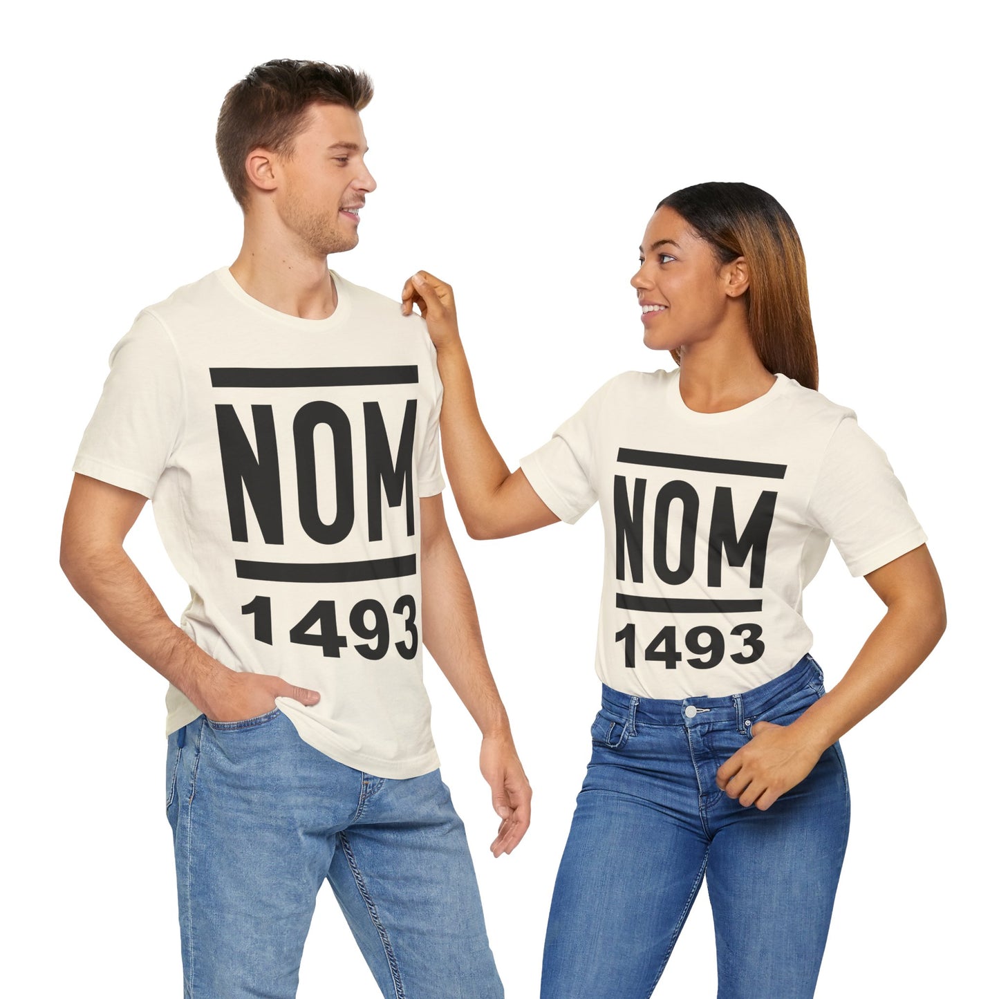 NOM 1493 Short Sleeve Bella+Canvas 3001 T-Shirt with Front Logo