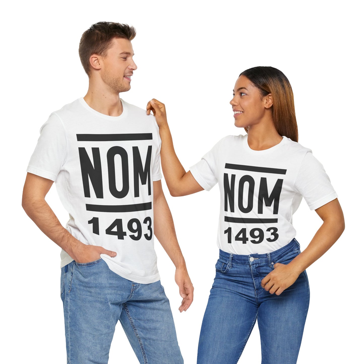 NOM 1493 Short Sleeve Bella+Canvas 3001 T-Shirt with Front Logo