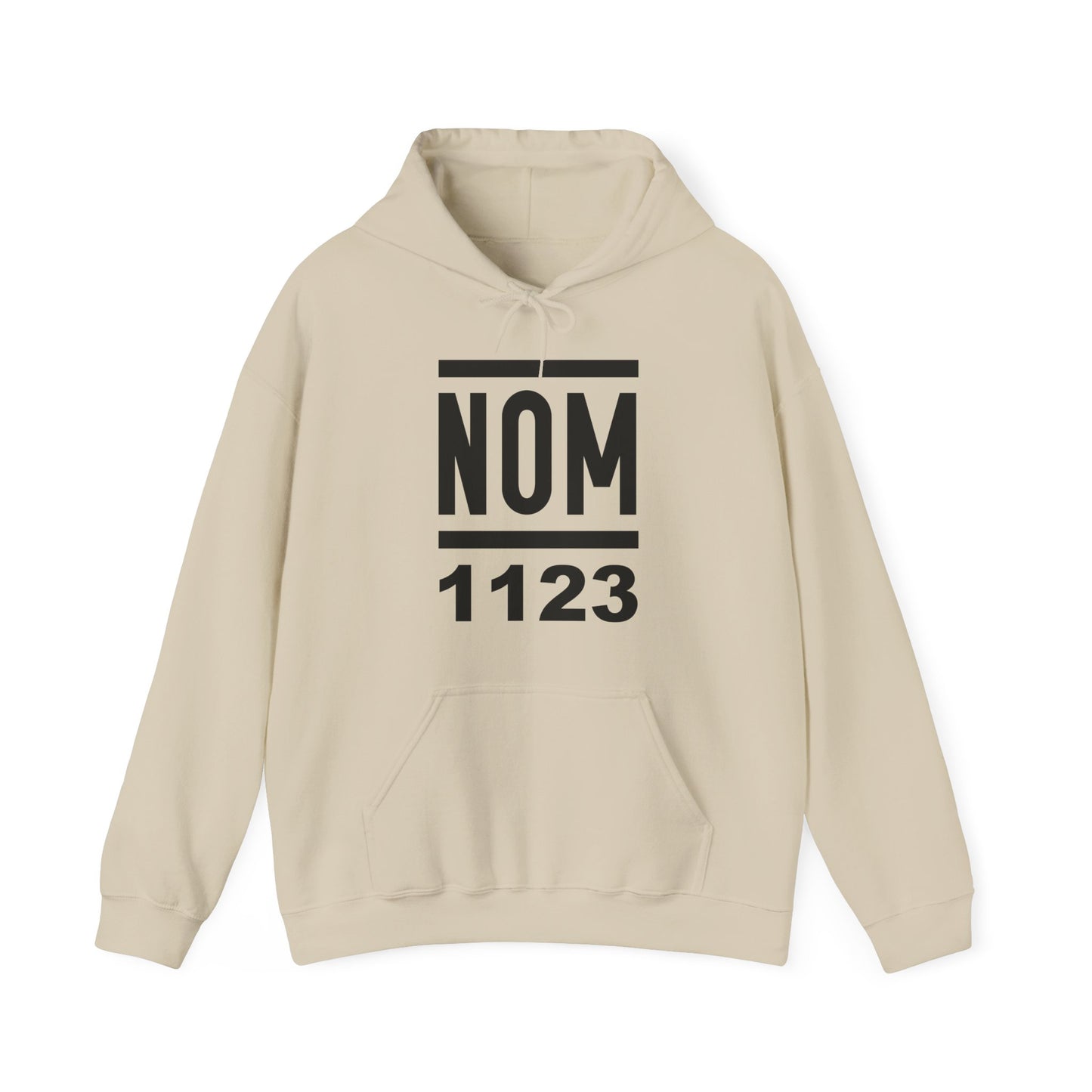 NOM 1123 Gilden 18500 Hoodie with Front Logo