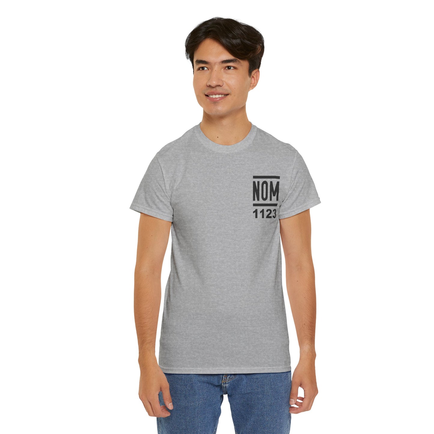 NOM 1123 Short Sleeve Gildan 5000 T-Shirt with Front and Back Logo