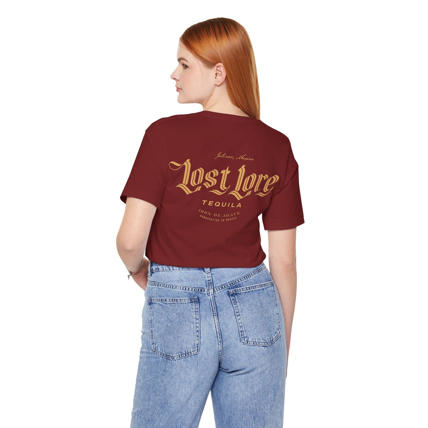 Lost Lore Tequila Short Sleeve Bella+Canvas 3001 T-Shirt with Front and Back Logo