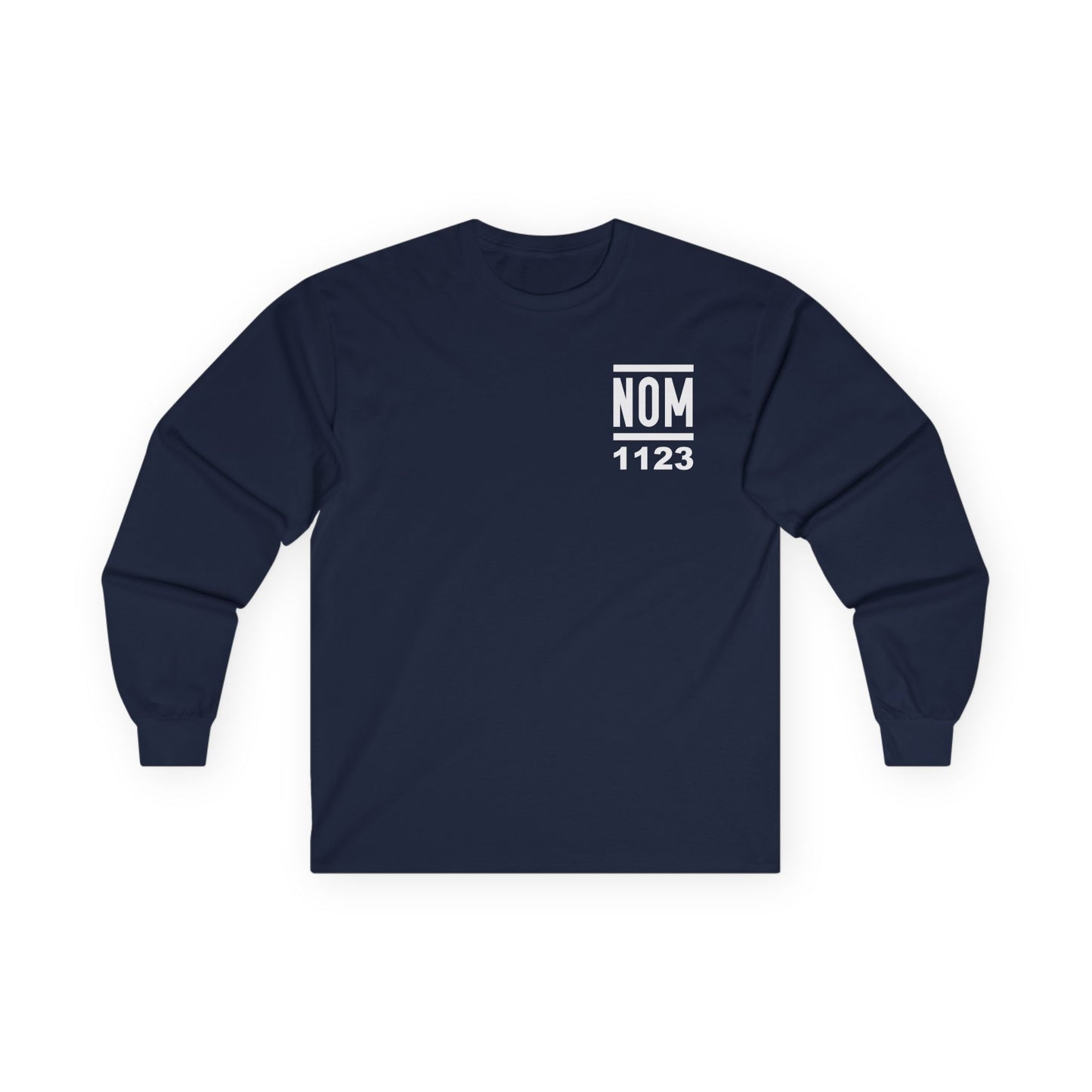 NOM 1123 Long Sleeve Gildan 2400 T-Shirt with Front and Back Logo