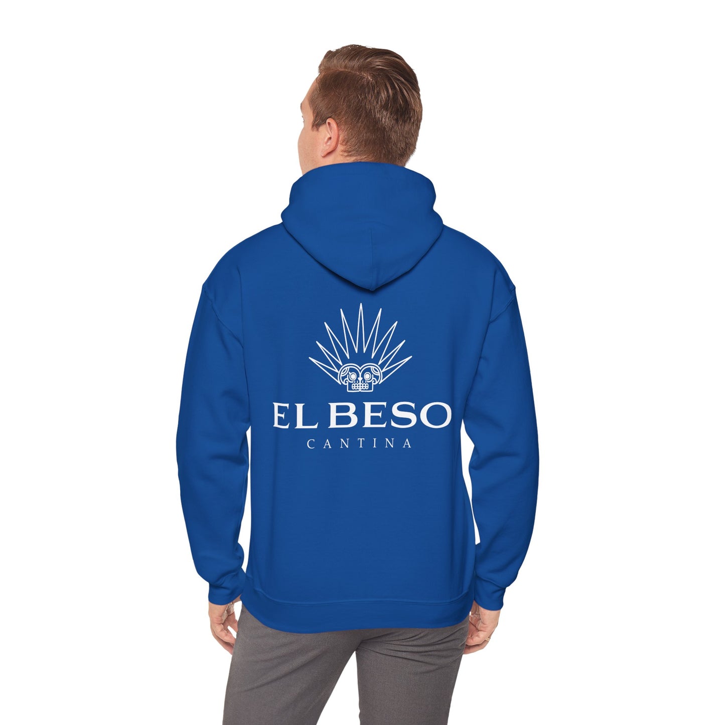 El Beso Cantina Gilden 18500 Hoodie with Front and Back Logo