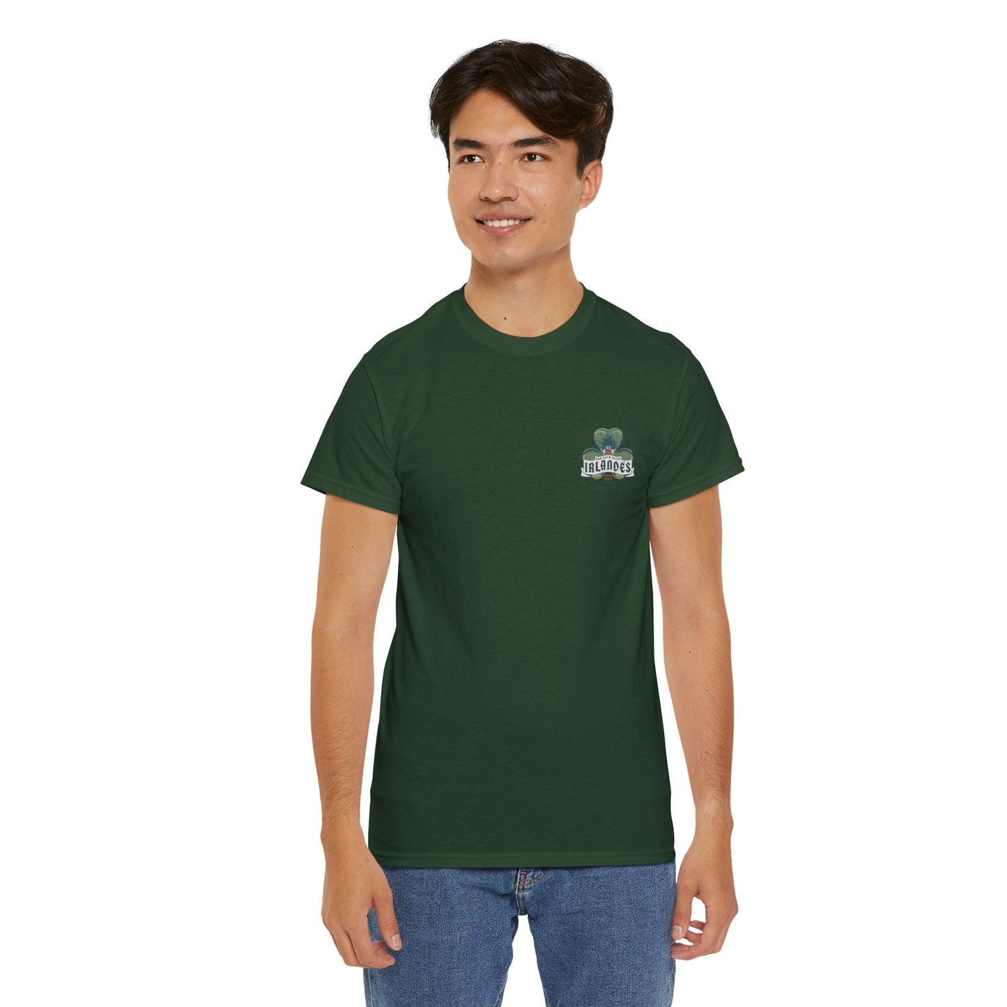 Irlande's Tequila Short Sleeve Gildan 5000 T-Shirt with Front and Back Logo