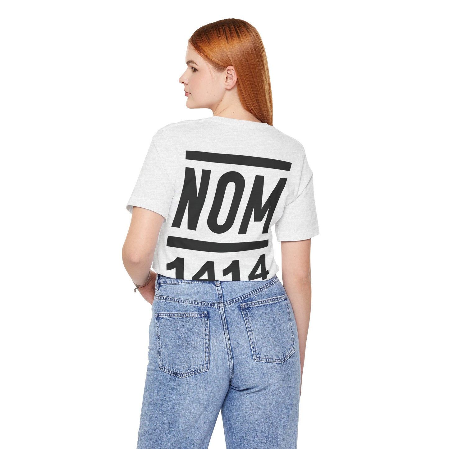 NOM 1414 Short Sleeve Bella+Canvas 3001 T-Shirt with Front and Back Logo