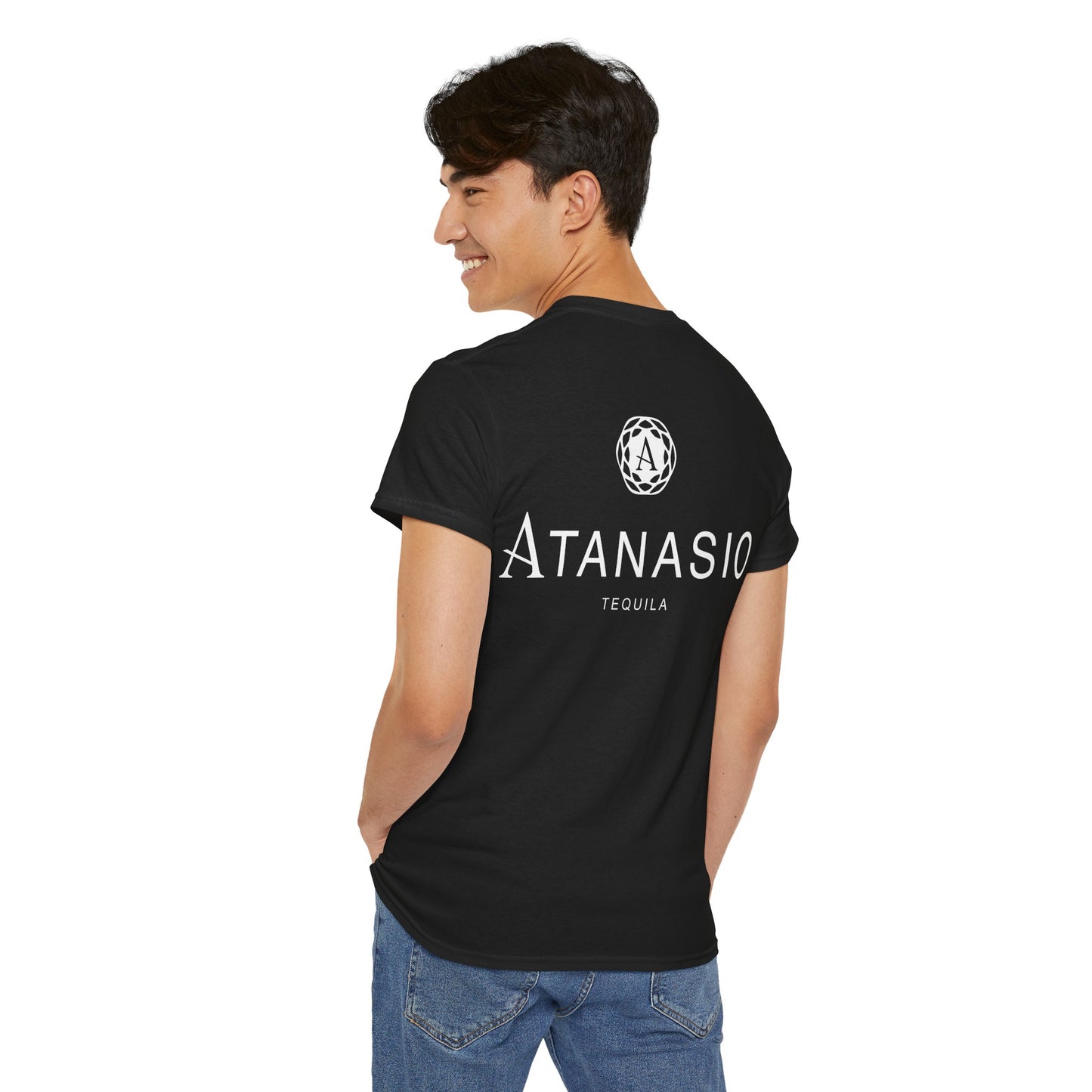 Atanisio Tequila Short Sleeve Gildan 5000 T-Shirt with Front and Back Logo