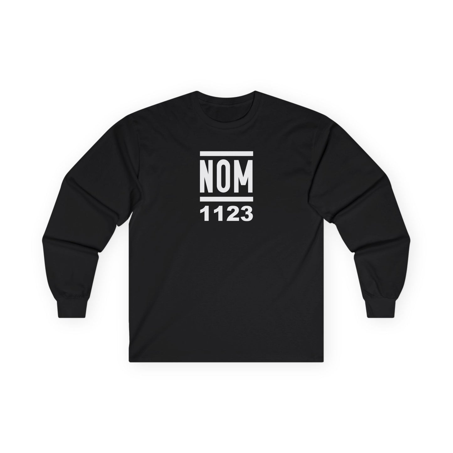 NOM 1123 Long Sleeve Gildan 2400 T-Shirt with Front Centered Logo