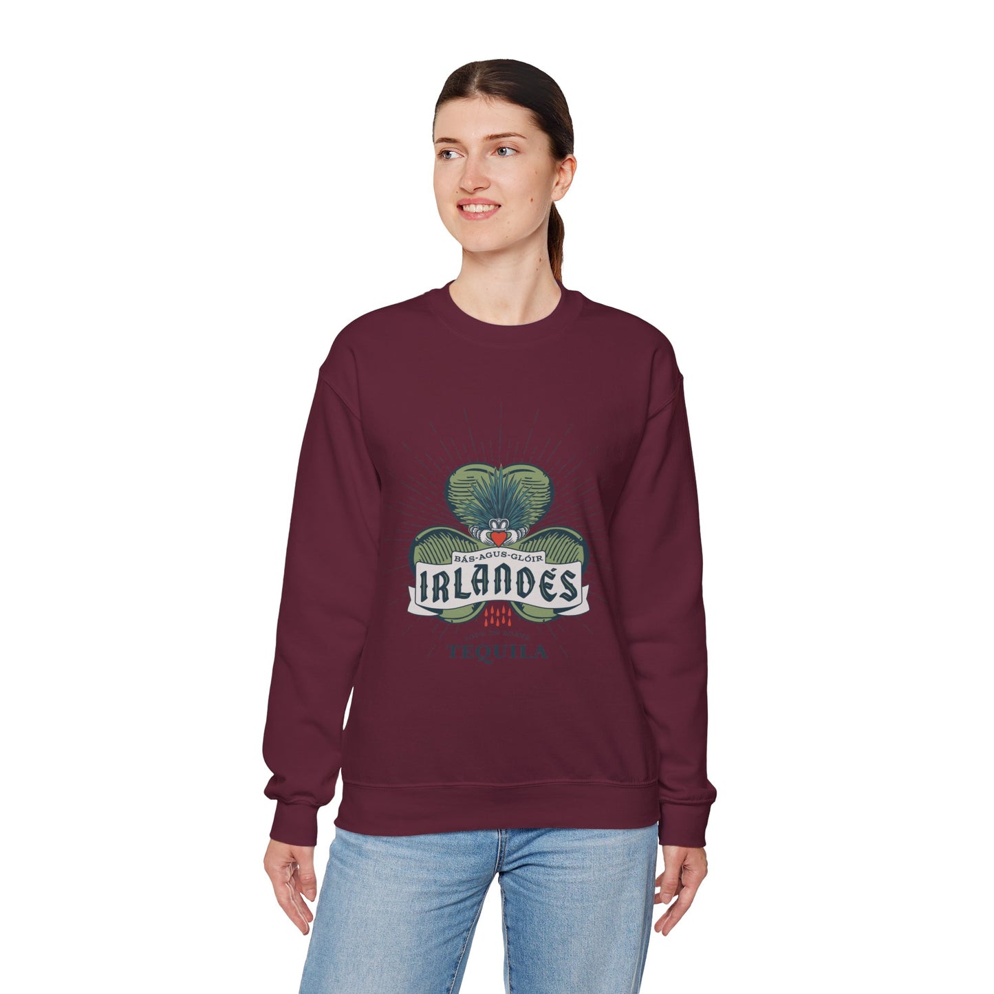 Irlande's Tequila Gilden 18000 Crewneck Sweatshirt with Front Logo