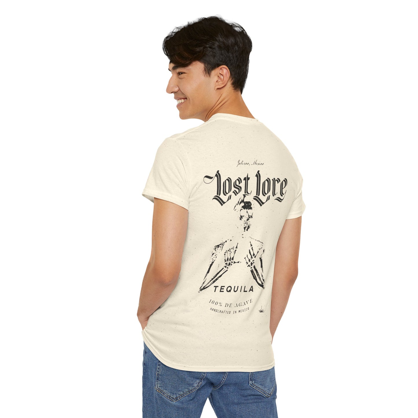 Lost Lore Tequila Miklo Agave Short Sleeve Gildan 5000 T-Shirt with Front and Back Logo