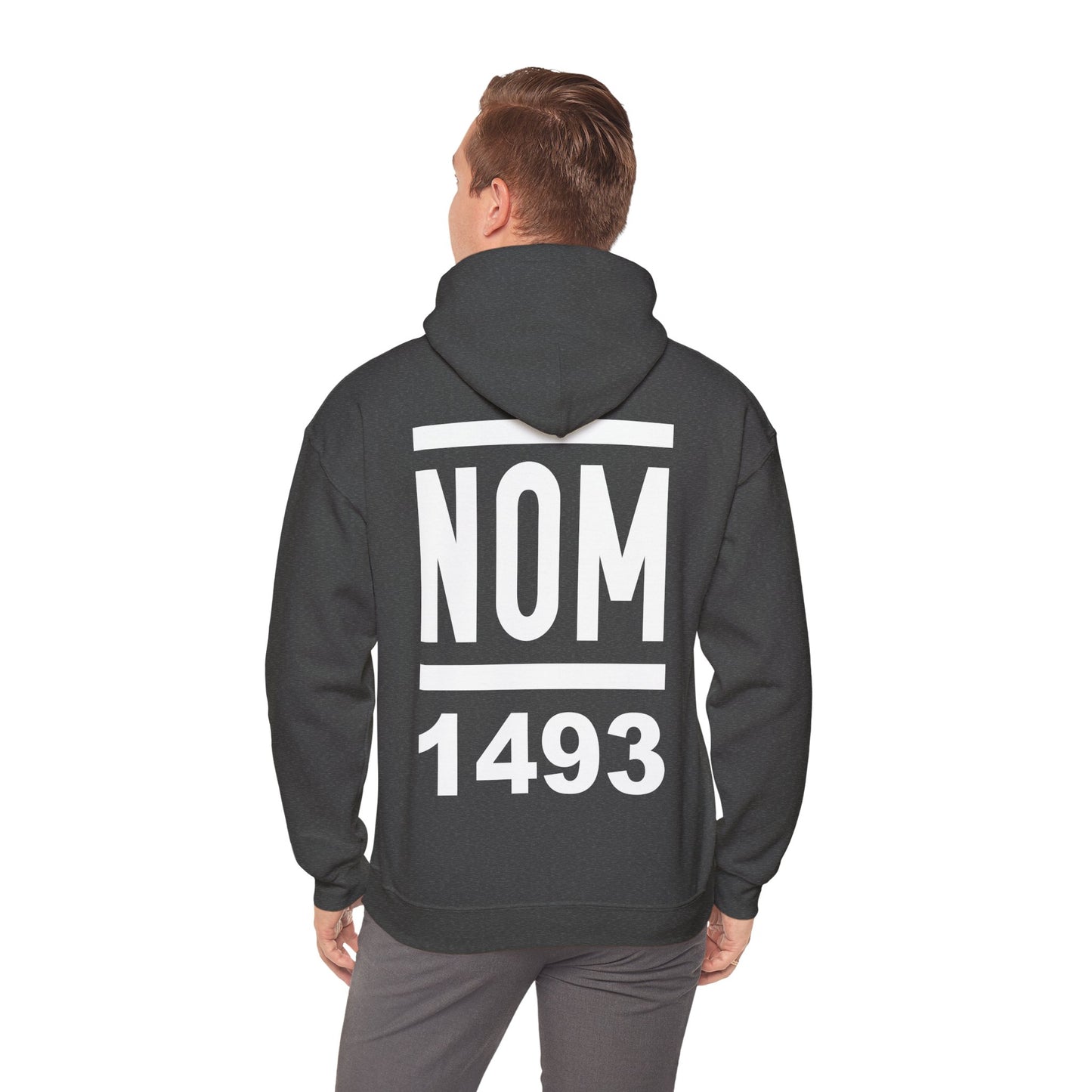 NOM 1493 Gilden 18500 Hoodie with Front and Back Logo