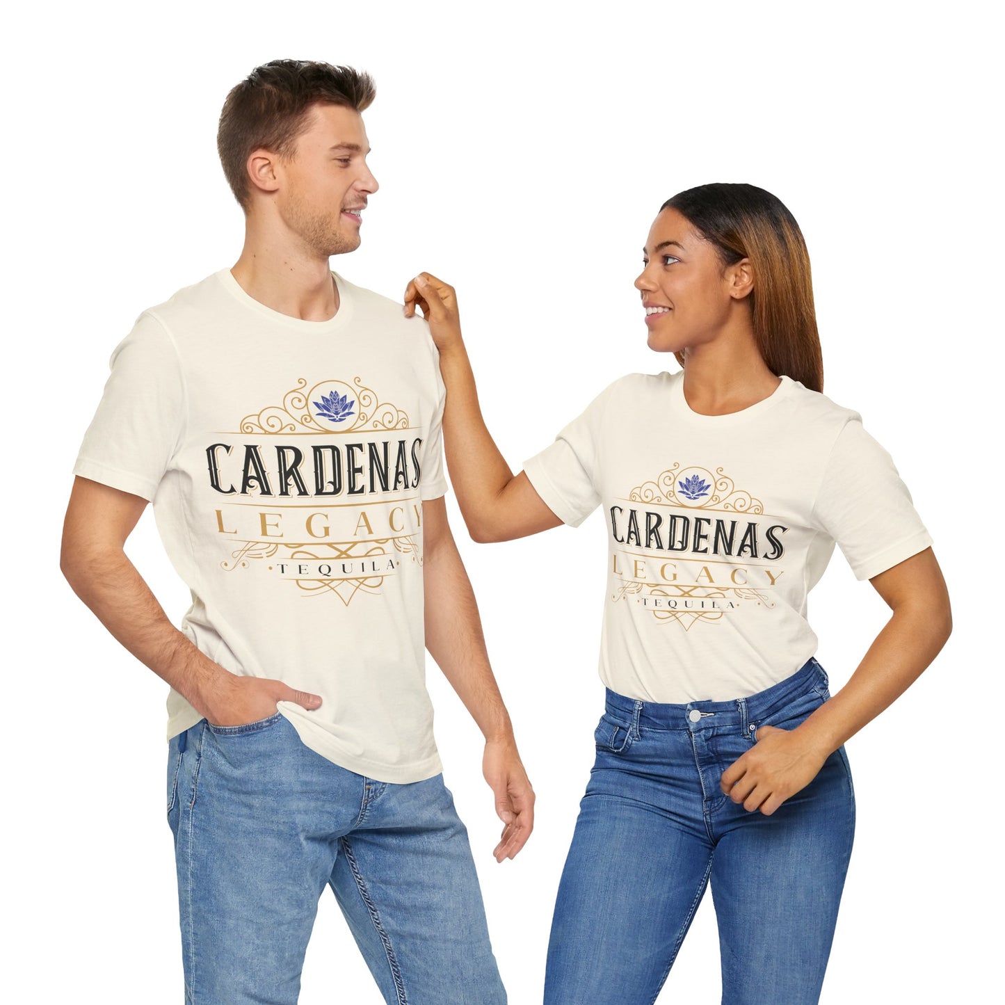 Cardenas Legacy Tequila Short Sleeve Bella+Canvas 3001 T-Shirt with Front Logo